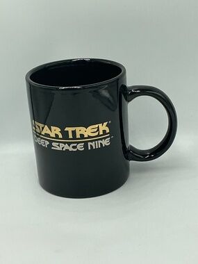 Star Trek Deep Space Nine Coffee Mug Black Gold Logo